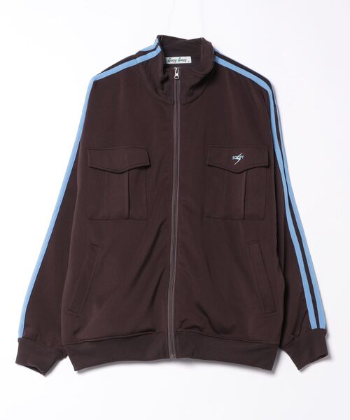 【セール】【Soupy Soupy】sleeve line one point logo track jacket/袖ライン ワンポイント 刺繍 トラックジャケット（ジャージ）｜おしゃれスタ（オシャレスタ）