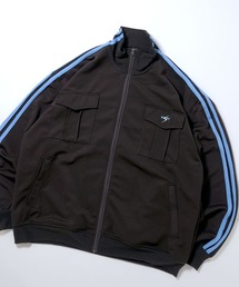 【Soupy Soupy】sleeve line one point logo track jacket/袖ライン ワンポイント 刺繍 トラックジャケット オーバーサイズ メンズ レディース