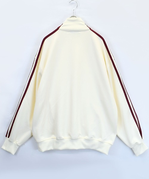 おしゃれスタ(オシャレスタ)の「【Soupy Soupy】sleeve line one point logo track jacket/袖ライン ワンポイント 刺繍 トラックジャケット オーバーサイズ メンズ レディース(ジャージ・メンズ・ネイビー/ブラウン/オフホワイト・L/M)」の5枚目の写真
