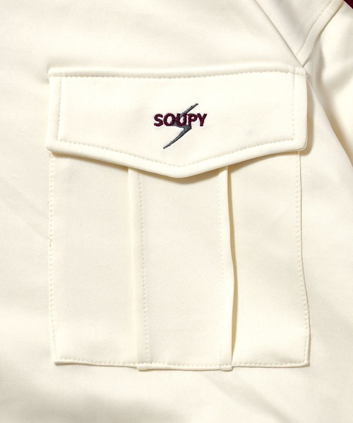 おしゃれスタ(オシャレスタ)の「【Soupy Soupy】sleeve line one point logo track jacket/袖ライン ワンポイント 刺繍 トラックジャケット オーバーサイズ メンズ レディース(ジャージ・メンズ・ネイビー/ブラウン/オフホワイト・L/M)」の9枚目の写真