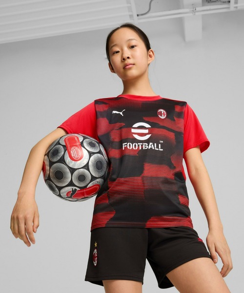 【セール】PUMA プーマ キッズ ACミラン 2024-25 プレマッチ 半袖 シャツ 116-164cm（Tシャツ/カットソー）｜PUMA（プーマ）