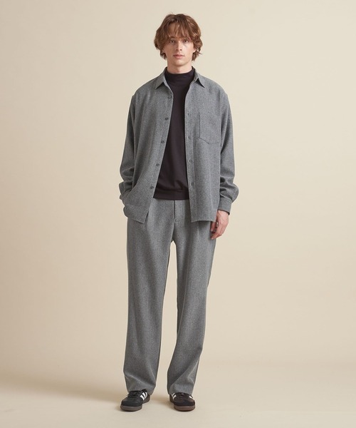 UNITED ARROWS(ユナイテッドアローズ)の「【マルチサイズ】ウールライク ワイドフォルム シャツ ーセットアップ対応ー(シャツ/ブラウス・メンズ・ダークグレー/ネイビー/グレー/ライトグレー/ブラウン/ダークブラウン/ブラック・マルチサイズ)」の13枚目の写真