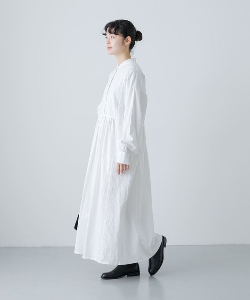 かぐれ（カグレ）の「コットンギャザーワンピース（ワンピース・レディース・ブラック/オフホワイト・1）」の4枚目の写真