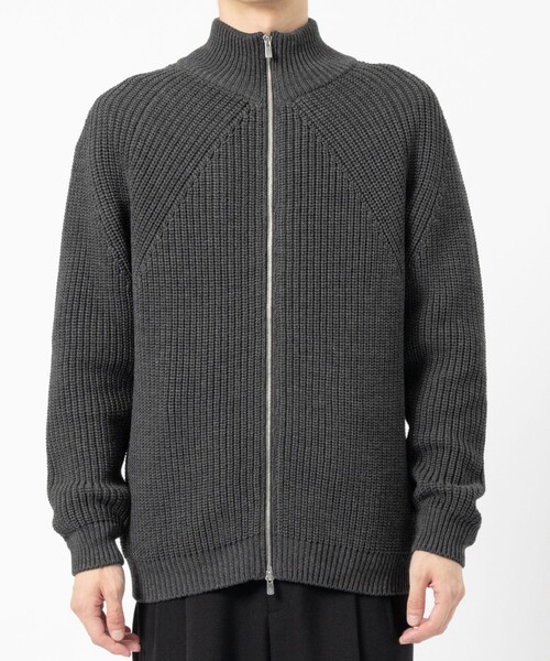 BATONER（バトナー）の「【BATONER/バトナー】SIGNATURE DRIVERS KNIT（ニット/セーター・メンズ・ダークグレー/ブラック・1/2）」の11枚目の写真