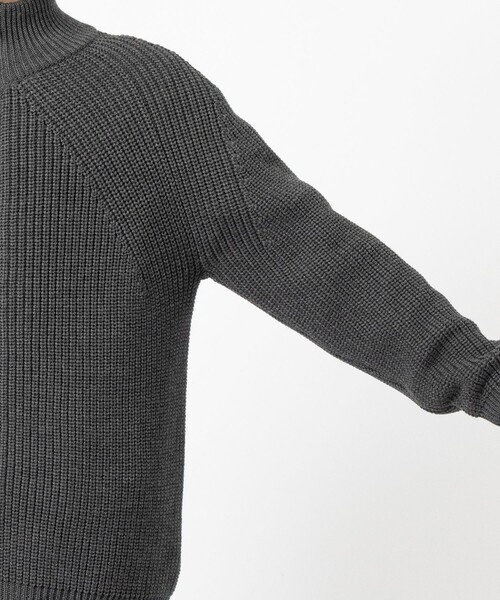 BATONER（バトナー）の「【BATONER/バトナー】SIGNATURE DRIVERS KNIT（ニット/セーター・メンズ・ダークグレー/ブラック・1/2）」の16枚目の写真