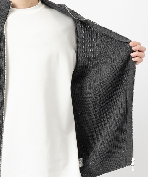 BATONER（バトナー）の「【BATONER/バトナー】SIGNATURE DRIVERS KNIT（ニット/セーター・メンズ・ダークグレー/ブラック・1/2）」の21枚目の写真