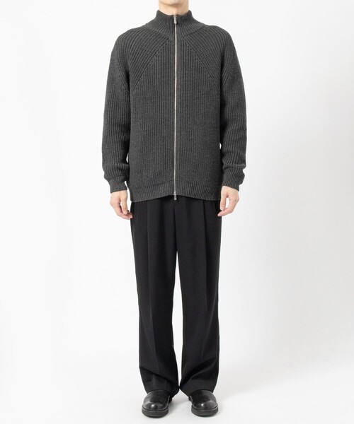 BATONER（バトナー）の「【BATONER/バトナー】SIGNATURE DRIVERS KNIT（ニット/セーター・メンズ・ダークグレー/ブラック・1/2）」の22枚目の写真