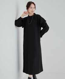 DRESKIP | 【S-LL】大人の甘めコーデに お袖フリルワンピース(ワンピース)