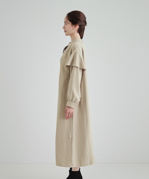 DRESKIP（ドレスキップ）の「◆【S-LL】大人の甘めコーデに お袖フリルワンピース（ワンピース・レディース・ブラウン系その他/ブラック/ベージュ・04/02/03/01）」の17枚目の写真