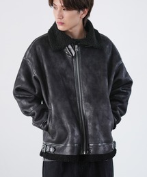 improves（インプローブス）の「【SIDEWAY STANCE】フェイクムートン B-3 ジャケット（ムートンコート）」