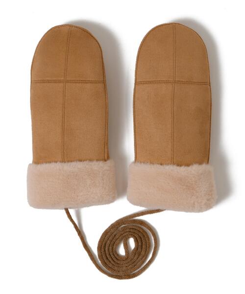 WEGO（ウィゴー）の「WEGO/フェイクムートンミトングローブ（手袋・レディース・ベージュ・FREE）」の4枚目の写真