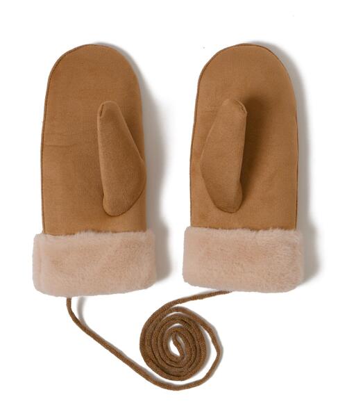 WEGO（ウィゴー）の「WEGO/フェイクムートンミトングローブ（手袋・レディース・ベージュ・FREE）」の5枚目の写真