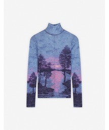 LANDSCAPE MESH HIGH NECK TOP