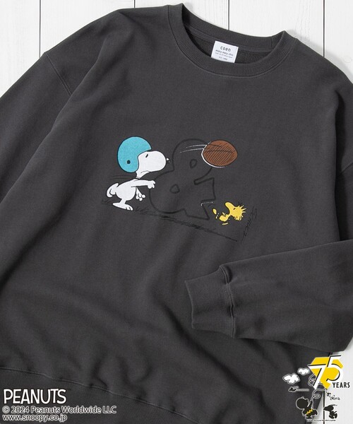 coen(コーエン)の「PEANUTS(ピーナッツ)×coen 裏毛クルーネックスウェット(Tシャツ/カットソー・レディース・ライトグレー/ダークグレー/ライトブルー/クリーム・M/L)」の3枚目の写真