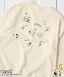 PEANUTS(ピーナッツ)×coen 裏毛クルーネックスウェット