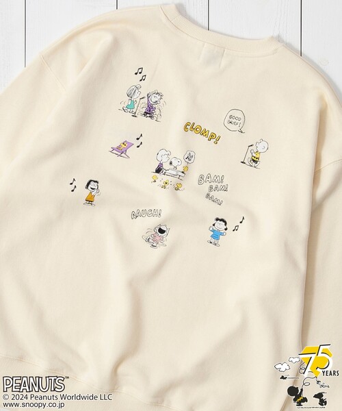 coen(コーエン)の「PEANUTS(ピーナッツ)×coen 裏毛クルーネックスウェット(Tシャツ/カットソー・レディース・ライトグレー/ダークグレー/ライトブルー/クリーム・M/L)」の4枚目の写真