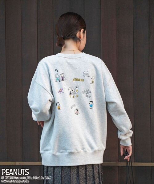 coen(コーエン)の「PEANUTS(ピーナッツ)×coen 裏毛クルーネックスウェット(Tシャツ/カットソー・レディース・ライトグレー/ダークグレー/ライトブルー/クリーム・M/L)」の8枚目の写真