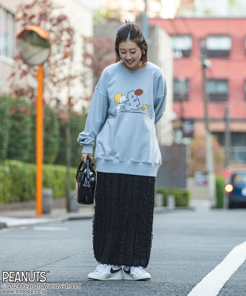 coen(コーエン)の「PEANUTS(ピーナッツ)×coen 裏毛クルーネックスウェット(Tシャツ/カットソー・レディース・ライトグレー/ダークグレー/ライトブルー/クリーム・M/L)」の20枚目の写真