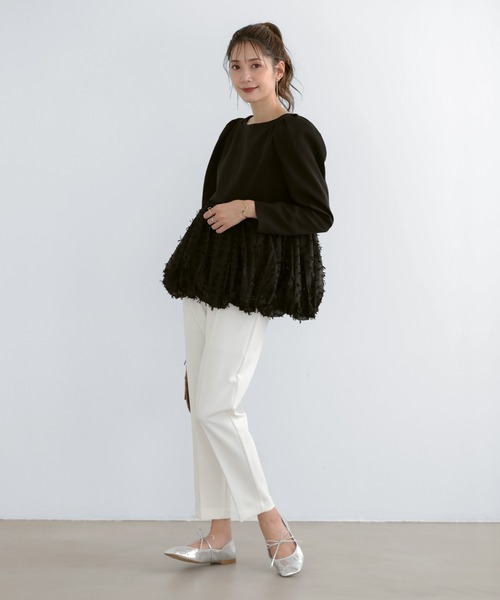 MERAKI(メラキ)の「レース切り替えブラウス(シャツ/ブラウス・レディース・ホワイト/ブラック・S/M)」の4枚目の写真