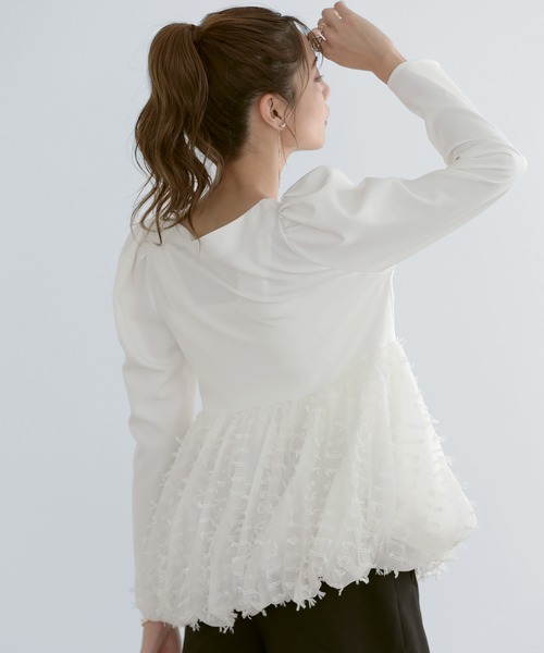 MERAKI(メラキ)の「レース切り替えブラウス(シャツ/ブラウス・レディース・ホワイト/ブラック・S/M)」の8枚目の写真