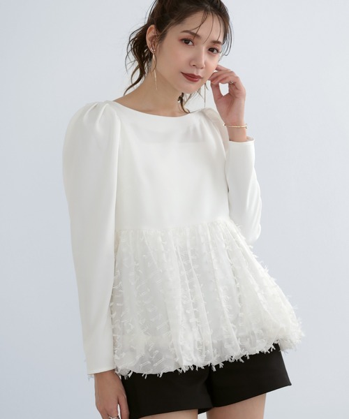 MERAKI(メラキ)の「レース切り替えブラウス(シャツ/ブラウス・レディース・ホワイト/ブラック・S/M)」の10枚目の写真