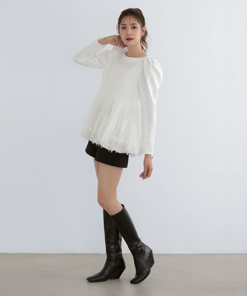 MERAKI(メラキ)の「レース切り替えブラウス(シャツ/ブラウス・レディース・ホワイト/ブラック・S/M)」の11枚目の写真