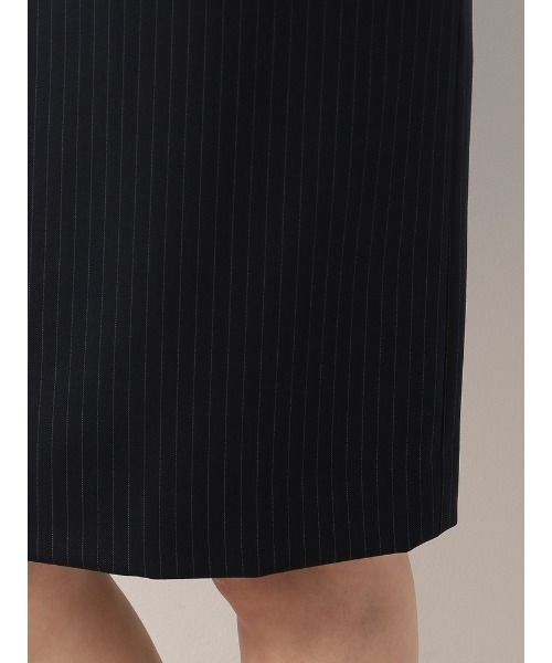 HARUYAMA（ハルヤマ）の「【ウォッシャブル】ポケット付タイトスカート ストレッチ ネイビー ストライプ 通年【レディース】（スーツスカート・レディース・ネイビー・5号/7号/9号/11号/13号/15号/17号）」の7枚目の写真