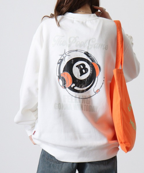 A.T,C in the attic homme(エーティーシーインジアティックオム)の「A.T,C in the attic homme ビリヤードヘッドホンイラスト トレーナー(スウェット・メンズ・ブラック/ホワイト・L/M)」の3枚目の写真
