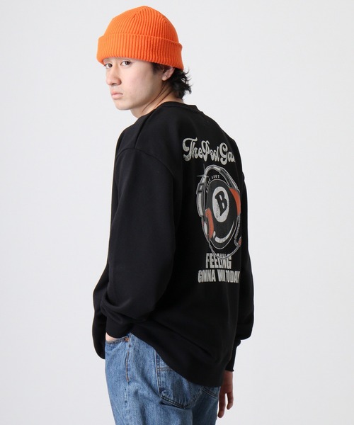 A.T,C in the attic homme(エーティーシーインジアティックオム)の「A.T,C in the attic homme ビリヤードヘッドホンイラスト トレーナー(スウェット・メンズ・ブラック/ホワイト・L/M)」の9枚目の写真