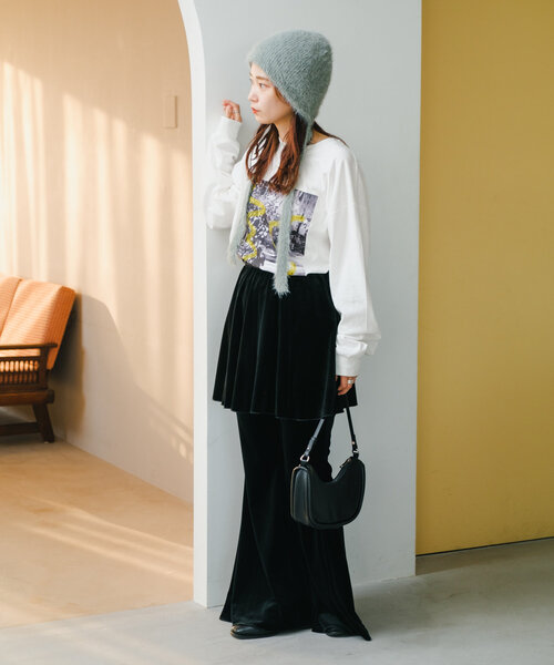 Kastane（カスタネ）の「*PHOTOロンTEE（Tシャツ/カットソー・レディース・チャコールグレー/ホワイト・FREE）」の17枚目の写真