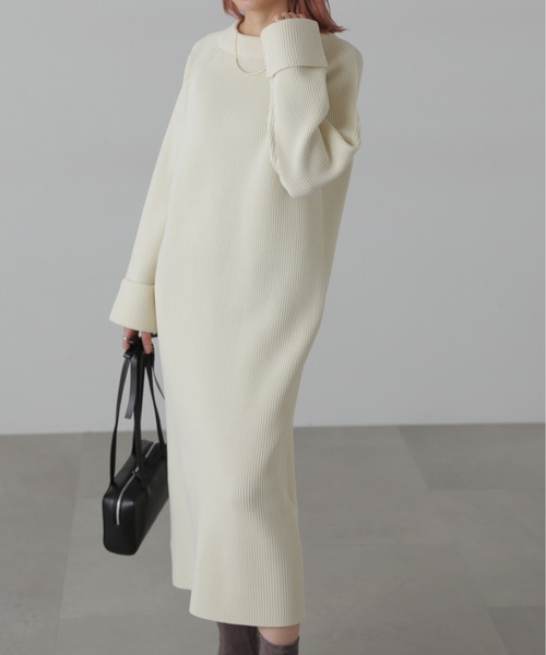 FREE'S MART(フリーズマート)の「前後2wayニットワンピース(ワンピース・レディース・ホワイト/ブラック/ブルー・FREE)」の11枚目の写真