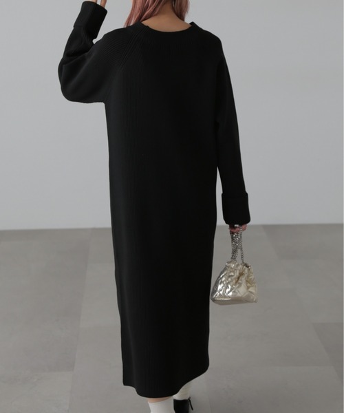 FREE'S MART(フリーズマート)の「前後2wayニットワンピース(ワンピース・レディース・ホワイト/ブラック/ブルー・FREE)」の4枚目の写真