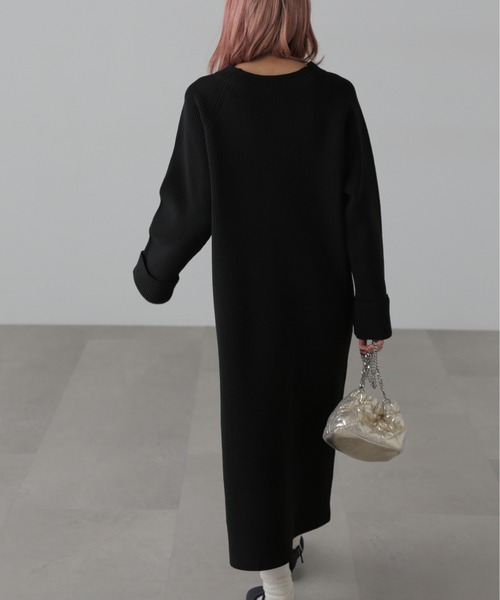 FREE'S MART(フリーズマート)の「前後2wayニットワンピース(ワンピース・レディース・ホワイト/ブラック/ブルー・FREE)」の5枚目の写真