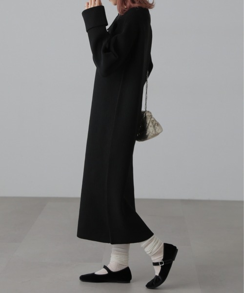 FREE'S MART(フリーズマート)の「前後2wayニットワンピース(ワンピース・レディース・ホワイト/ブラック/ブルー・FREE)」の8枚目の写真