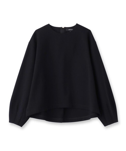 UNTITLED(アンタイトル)の「【洗える/後ろファスナー】ダンボールプルオーバー(Tシャツ/カットソー・レディース・ブラック/オフホワイト・00/02/04/44/48/50)」の5枚目の写真