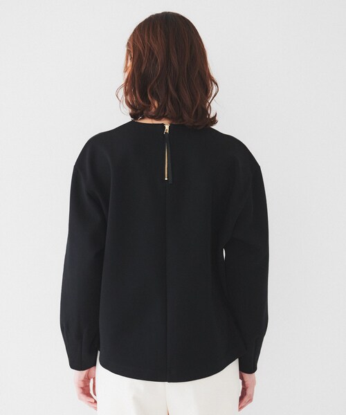 UNTITLED(アンタイトル)の「【洗える/後ろファスナー】ダンボールプルオーバー(Tシャツ/カットソー・レディース・ブラック/オフホワイト・00/02/04/44/48/50)」の16枚目の写真