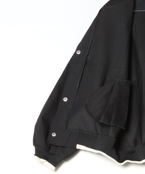 Per sist ence(パーシエンス)の「バイカラーショート丈スタジャン(ブルゾン・レディース・ベージュ/ピンク/ブラック・LARGE/X-LARGE/MEDIUM)」の5枚目の写真