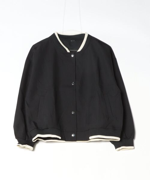 Per sist ence(パーシエンス)の「バイカラーショート丈スタジャン(ブルゾン・レディース・ベージュ/ピンク/ブラック・LARGE/X-LARGE/MEDIUM)」の14枚目の写真