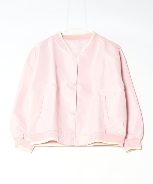 Per sist ence(パーシエンス)の「バイカラーショート丈スタジャン(ブルゾン・レディース・ベージュ/ピンク/ブラック・LARGE/X-LARGE/MEDIUM)」の10枚目の写真