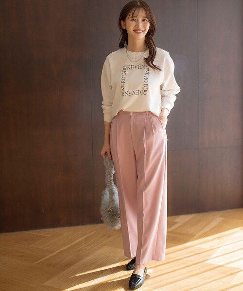 ANY SIS（エニィスィス）の「【洗える】褒めらレディ ワイドパンツ（その他パンツ・レディース・ライトグレー系6/ベージュ系/ピンク系/ネイビー系/ネイビー系6・1/2/3）」の8枚目の写真