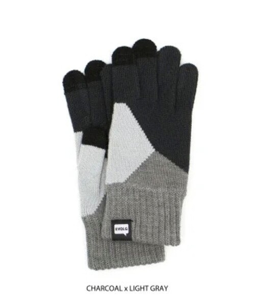 EVOLG（エヴォログ）の「【EVOLG/エヴォログ】LET2801 CRACKED ニットグローブ 手袋（手袋・メンズ・グレー系その他/ブラウン系その他/ブラック系その他3/ブルー系その他7・FREE）」の2枚目の写真