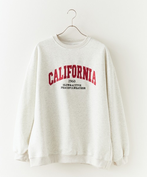 ROOPTOKYO(ループトウキョウ)の「オーバーサイズ カレッジロゴ リブスウェット(スウェット・レディース・ブラック/グレー/ピンク/ベージュ/ネイビー・FREE)」の4枚目の写真