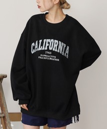 オーバーサイズ カレッジロゴ リブスウェット 秋物 秋服 2026年秋冬