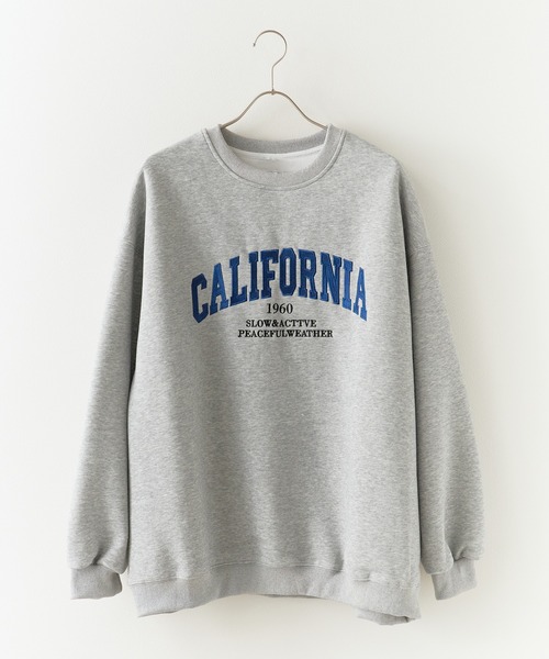 ROOPTOKYO(ループトウキョウ)の「オーバーサイズ カレッジロゴ リブスウェット(スウェット・レディース・ブラック/グレー/ピンク/ベージュ/ネイビー・FREE)」の11枚目の写真