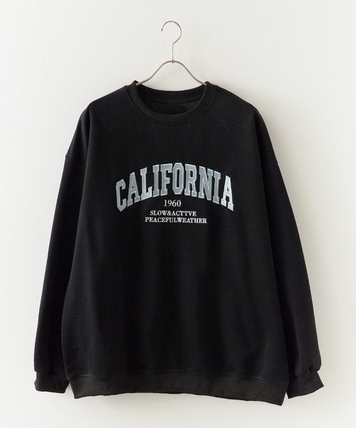 ROOPTOKYO(ループトウキョウ)の「オーバーサイズ カレッジロゴ リブスウェット(スウェット・レディース・ブラック/グレー/ピンク/ベージュ/ネイビー・FREE)」の6枚目の写真