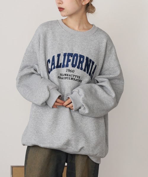 ROOPTOKYO(ループトウキョウ)の「オーバーサイズ カレッジロゴ リブスウェット(スウェット・レディース・ブラック/グレー/ピンク/ベージュ/ネイビー・FREE)」の13枚目の写真