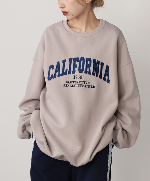 ROOPTOKYO(ループトウキョウ)の「オーバーサイズ カレッジロゴ リブスウェット(スウェット・レディース・ブラック/グレー/ピンク/ベージュ/ネイビー・FREE)」の21枚目の写真