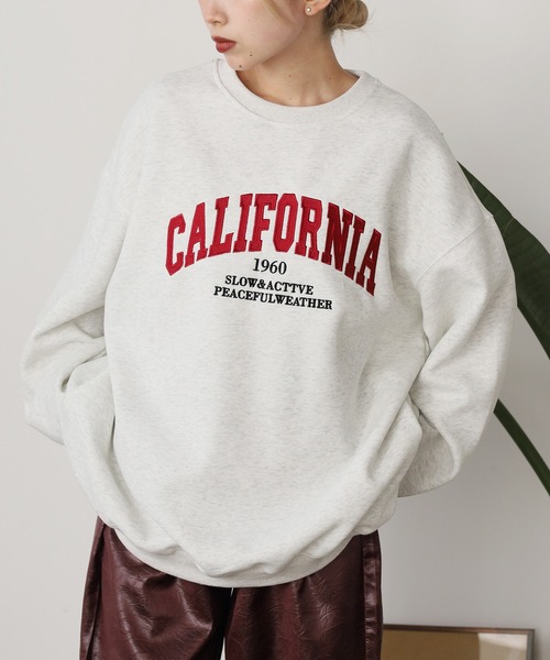 ROOPTOKYO(ループトウキョウ)の「オーバーサイズ カレッジロゴ リブスウェット(スウェット・レディース・ブラック/グレー/ピンク/ベージュ/ネイビー・FREE)」の15枚目の写真