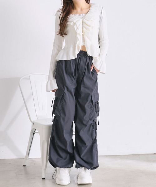 OLIVE des OLIVE(オリーブデオリーブ)の「ゆるたぽリボンカーゴパンツ(その他パンツ・レディース・オフホワイト/チャコールグレー/ピンク/その他/ネイビー・FREE)」の17枚目の写真