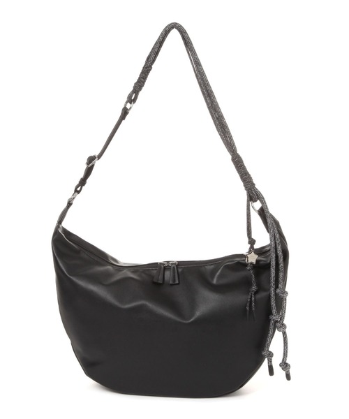 BAYFLOW（ベイフロー）の「[長さ調整可能]ラメコードハーフムーンショルダー（ショルダーバッグ・レディース・ブラック/ライトベージュ・FREE）」の11枚目の写真